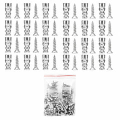 🛠️【100 pares】🔩 Kit de anclajes autoperforantes para paneles de yeso con tornillos 🧱 – Accesorios de montaje en pared fáciles de instalar
