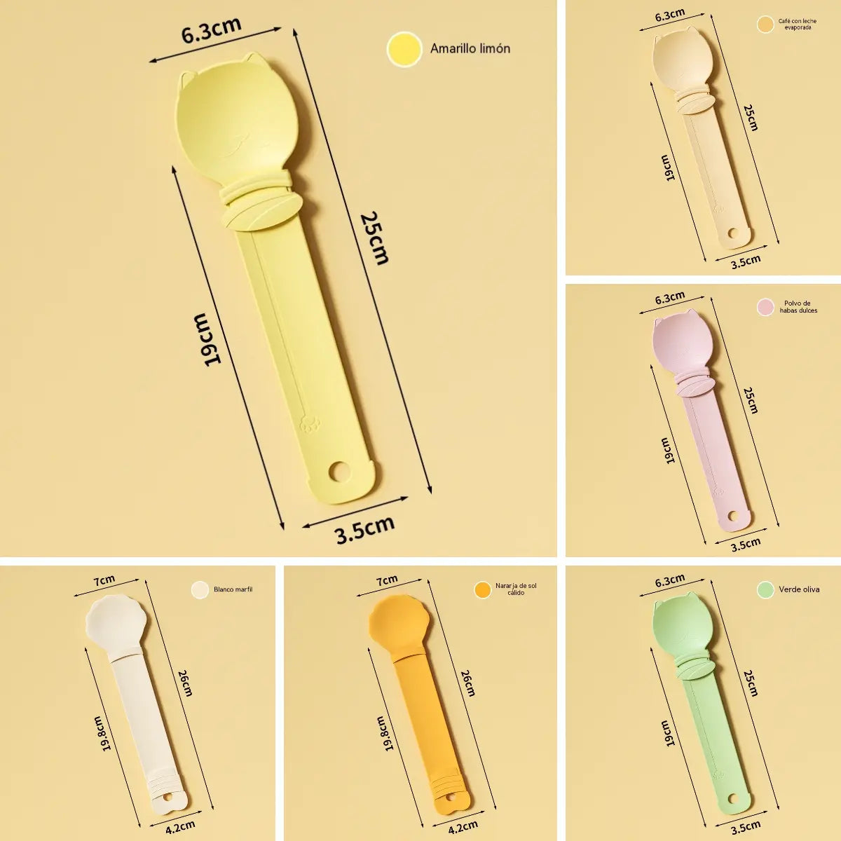 🔥💞Cuchara para alimentar gatos - Diseño de cuchara ancha tipo cuchara que se puede apretar con una sola mano.
