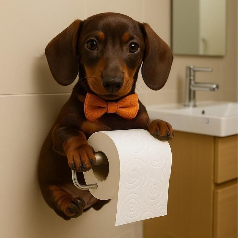 🐕Lindo porta rollo de papel higiénico con temática de cachorro