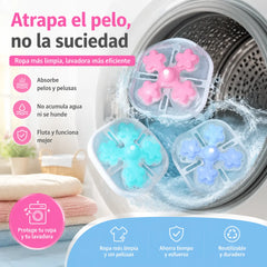 🌀6 piezas 25€✨ Filtro Flotante para Lavadora – Atrapa Pelusas, Cabellos y Pelos de Mascota en Cada Lavado 🧺