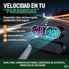 🚗Pantalla HUD para coche｜Proyección HD GPS｜Velocidad en tiempo real y conducción más segura