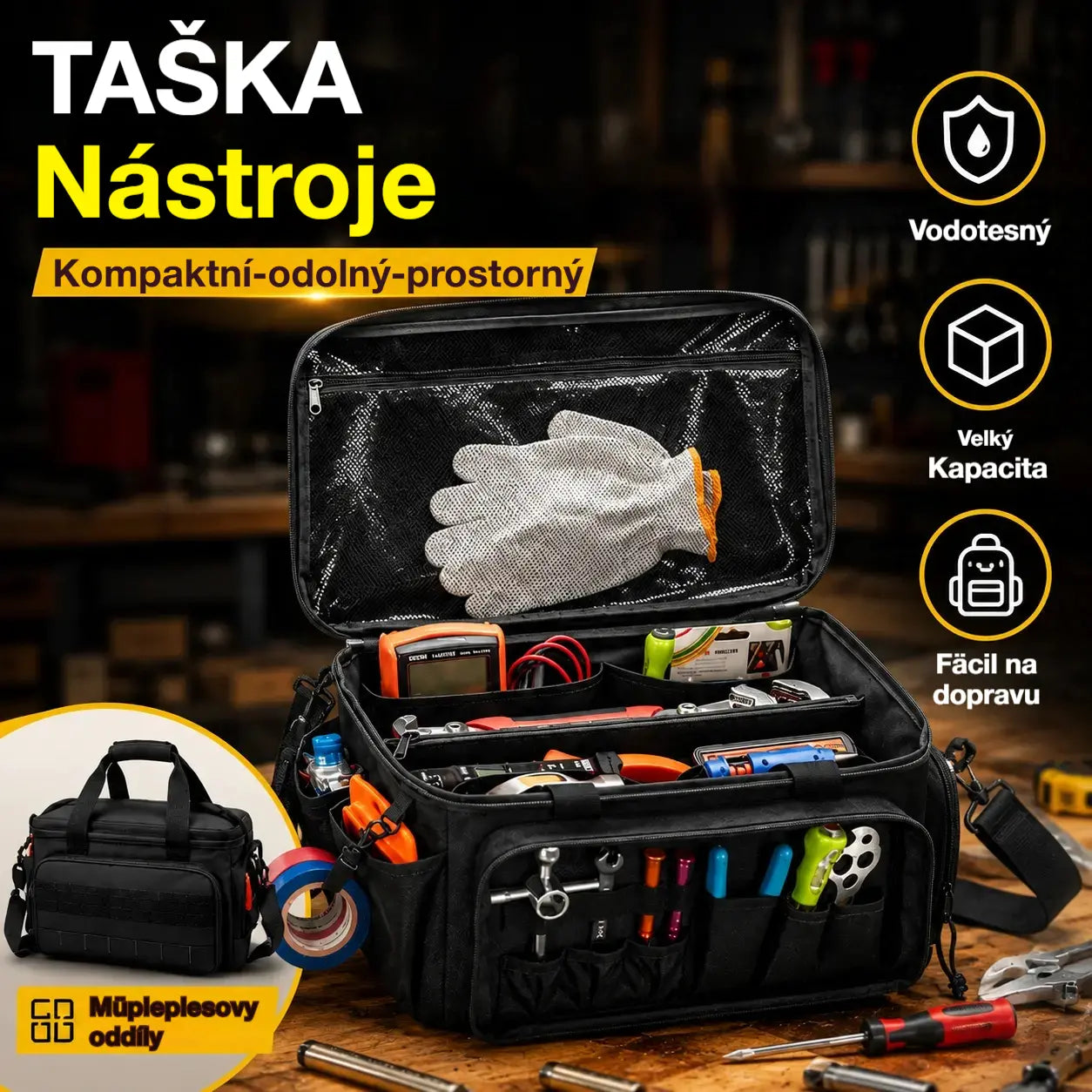🔥 Nenechte si ujít nabídku s 50% slevou! 🔥 Odolná plátěná brašna na nářadí o délce 30 cm.