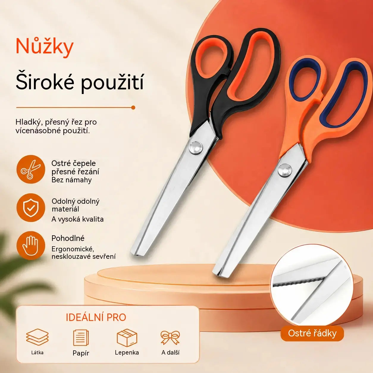 ✂️✂️ Profesionální nůžky na stříhání - ostré nůžky na stříhání látek