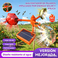 🐦☀️ Ahuyentador Solar de Aves · Protección con Sonido y Luz 360°