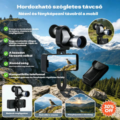 【🔭】Mini monokuláris távcső telefonhoz – Hordozható monokuláris távcső utazáshoz és megfigyeléshez