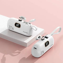 🔥🔥【5000 mAh】🔋✨ Mini Power Bank de 5000 mAh: carga de emergencia, ligero y fácil de usar 🎒⚡