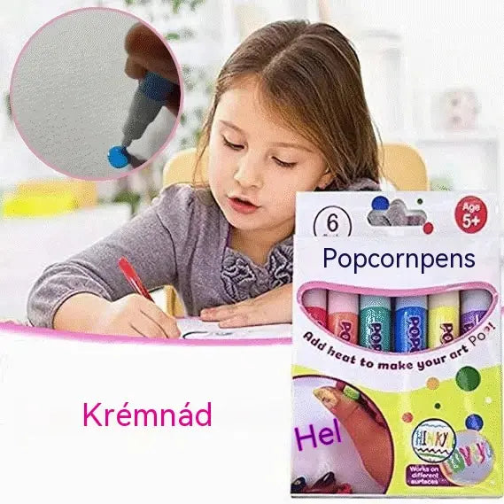 🎁【Vásárolj 1-et, kapsz 2-t ingyen】3D nyomtatótoll gyerekeknek: Popcorn stílusú buborékrajz (DIY)