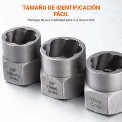 🔩 Juego de Extractores de Tuercas – ¡Quita Tuercas Oxidadas y Dañadas Fácilmente!