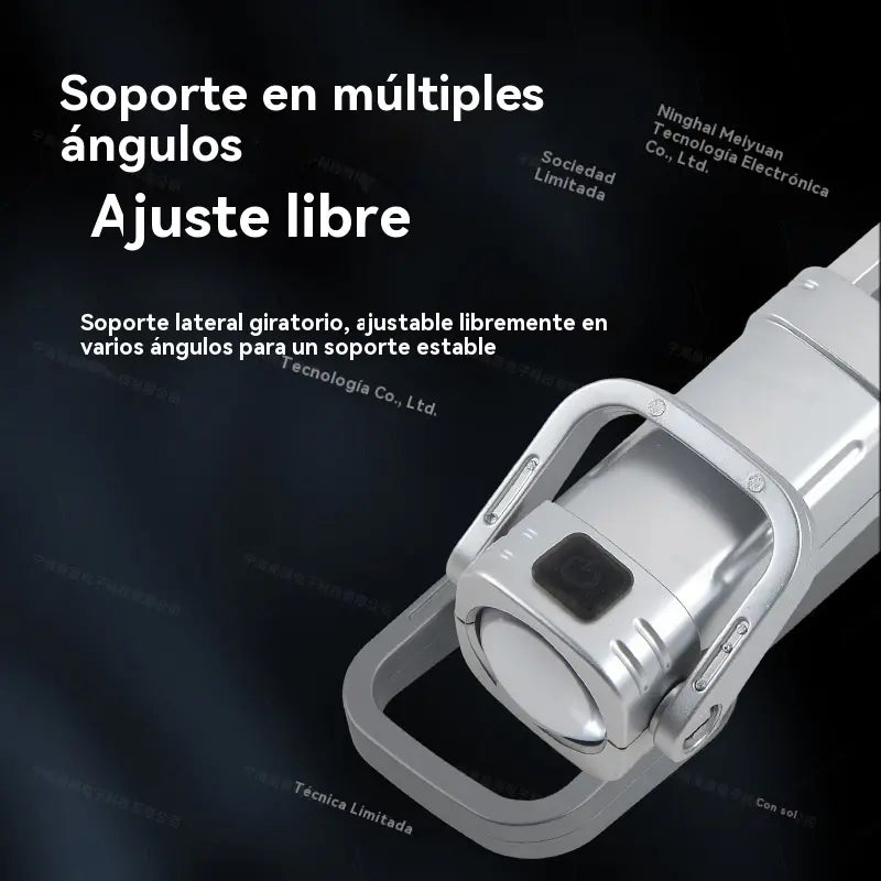 🔦🌙 Linterna LED Potente Multifunción con Luz Lateral, 3 Modos, Batería Externa y Carcasa Metálica Resistente, ¡Ideal para Camping, Trabajo y Emergencias!