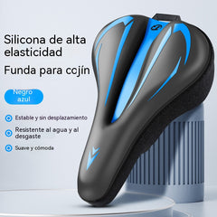🚲Funda para sillín de bicicleta de montaña, fabricada en cuero de silicona grueso e impermeable, ultrasuave.
