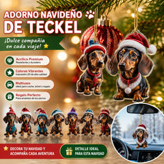 🎄【9 piezas】🐕 Adornos navideños para el árbol con forma de cachorros