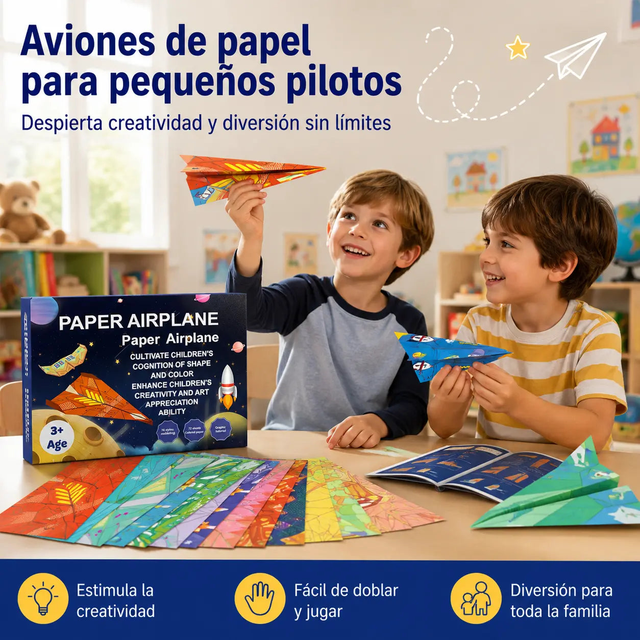 ⏳Oferta por tiempo limitado: 50% de descuento⏰Kit creativo para hacer aviones de papel para niños🗞️🛩️