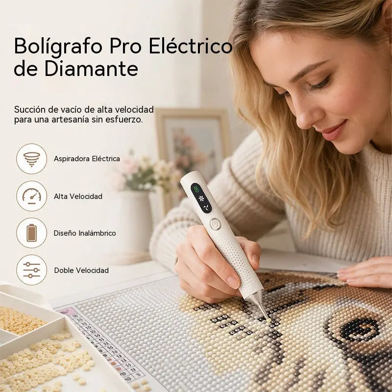 💎⚡ ¡CREA MÁS RÁPIDO! Lápiz eléctrico para colocar diamantes con precisión ✨