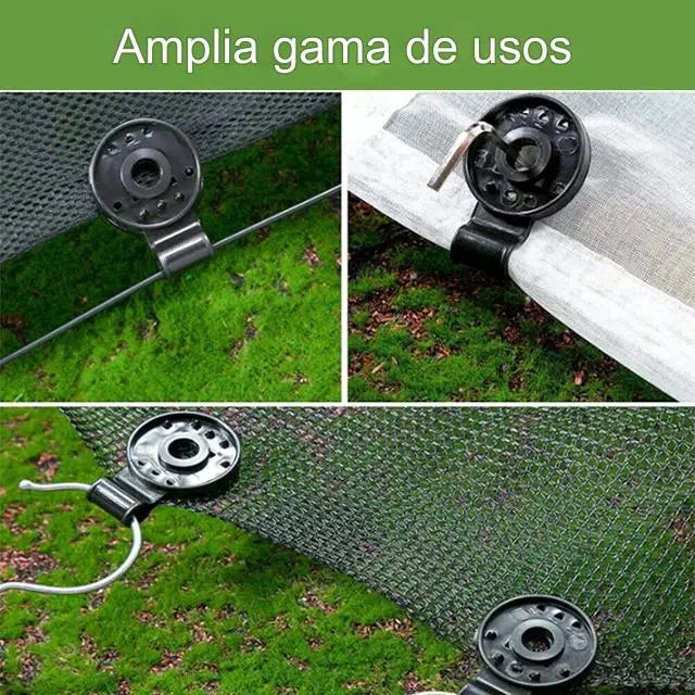 50 piezas🌿 Clips para Malla de Sombra｜Fijación Rápida y Segura para Invernaderos, Jardines y Cultivos