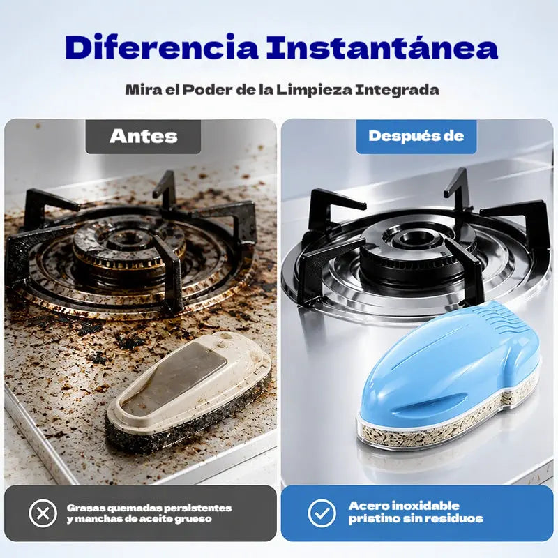 🔥50% de descuento🔥🧼Cepillo de cocina para limpiar la grasa con dispensador de jabón incorporado.