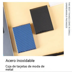🛡️✨ Tarjetero Metálico de Acero Inoxidable con Protección RFID – Cartera de Tarjetas Antidesmagnética, Pequeña y Portátil 💳