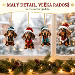 🎄【9-dielna súprava】🐕 Tieto vianočné ozdoby v tvare psov sú naozaj rozkošné.