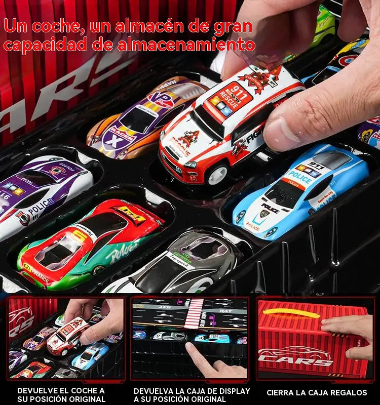 🏎️ ¡48 Mini Coches de Carreras en 1 Set! 🎁 Súper Pack de Gran Valor para Niños de 3+ Años