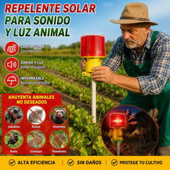 🔥🔥Luz de advertencia solar La luz de señal de torre ahuyenta eficazmente a los ladrones y animales salvajes
