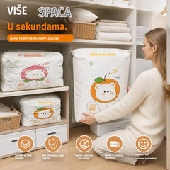 ✨🗃️ Set od 5 dijelova 💨 Velike kompresibilne vrećice za pohranu: Nije potrebna zračna pumpa, nepropusne, idealne za uštedu prostora u koferu i kod kuće ✈️