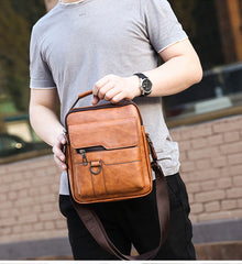 👜✨ Bolso Casual de Piel de Vacuno para Hombre – Elegante, Resistente y de Gran Capacidad