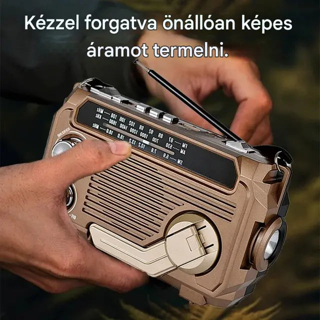 🏕️Hordozható multifunkcionális AM rádiós zseblámpa