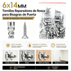 🛠️【100 pares】🔩 Kit de anclajes autoperforantes para paneles de yeso con tornillos 🧱 – Accesorios de montaje en pared fáciles de instalar