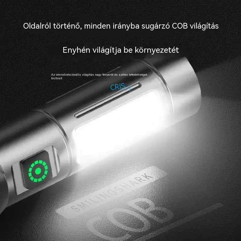 🔦 Többfunkciós LED-es zseblámpa zoommal