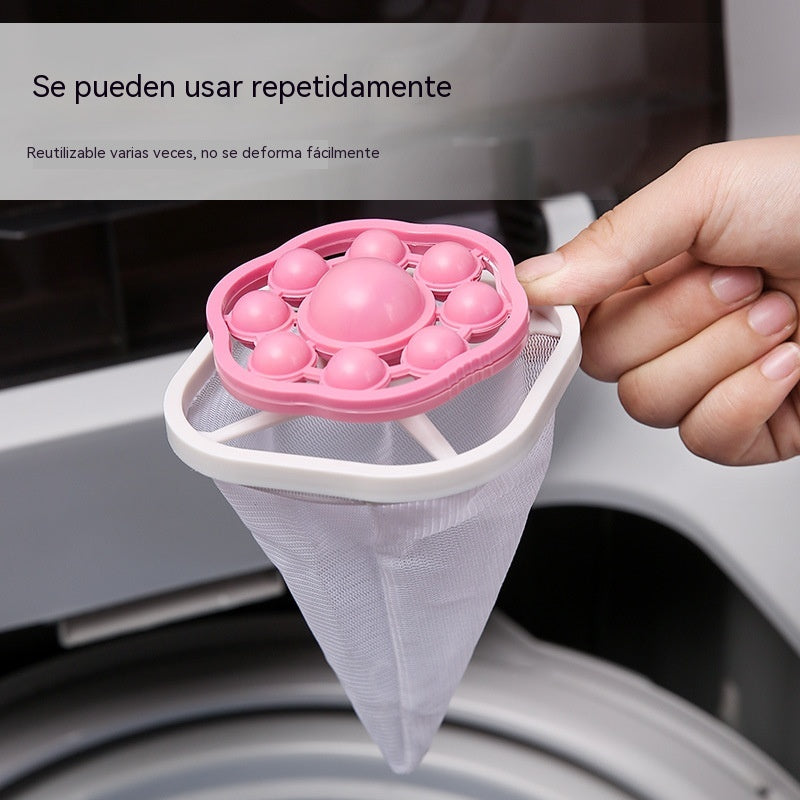 🌀6 piezas 25€✨ Filtro Flotante para Lavadora – Atrapa Pelusas, Cabellos y Pelos de Mascota en Cada Lavado 🧺