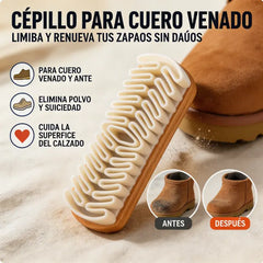 ✨【Paquete de 2】🥾Cepillo de goma para zapatos de gamuza