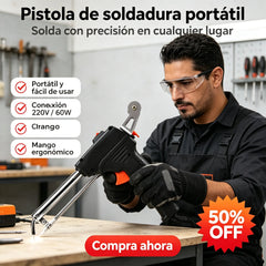 🔥 Soldador Eléctrico con Alimentación de Estaño — ¡Calienta Rápido y Suelda Fácilmente!