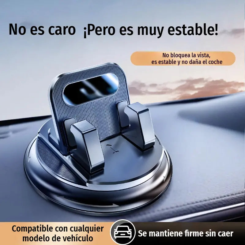 🎯 ¡-50% HOY! 🚗 Soporte de Móvil 360° para Coche｜Fijación Firme y Giro Total 🔄📱