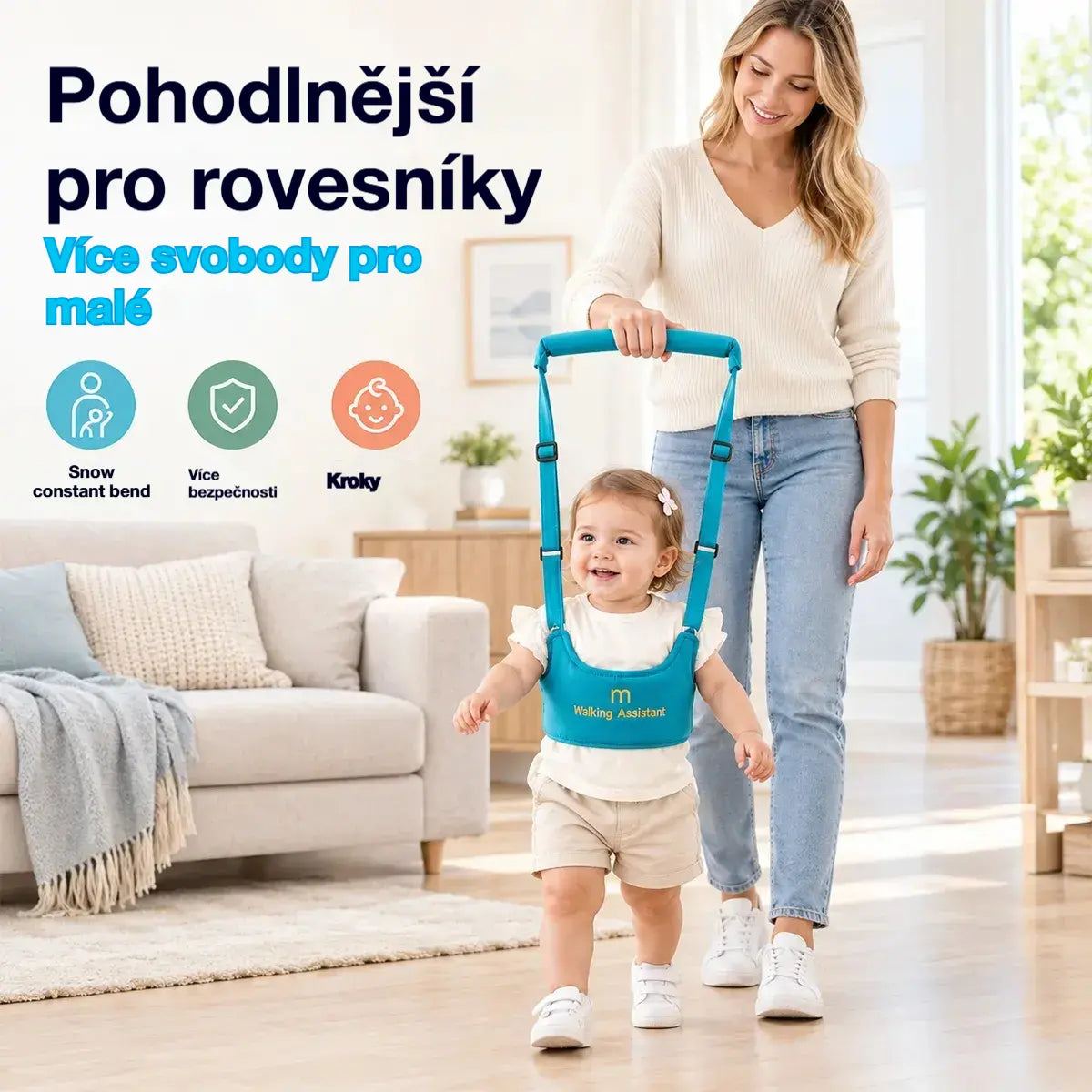 Dětský postroj 2 v 1 – prodyšný, ergonomický a s ochranou proti pádu 👶🚼