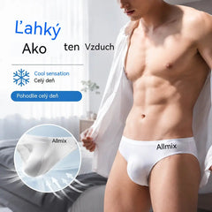 【Balenie 5 kusov】 【M-2XL】Nové pánske bezšvové spodky z ľadového hodvábu s nízkym pásom – 【50-90 kg】