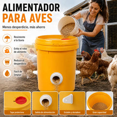 🔥【Paquete de 5 + Sierra de corona】🐔 Comedero automático: una solución práctica para criar pollos, patos y gansos.