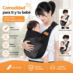 👶 Portabebés ligero y ergonómico | Perfecto para paseos y viajes ✈️
