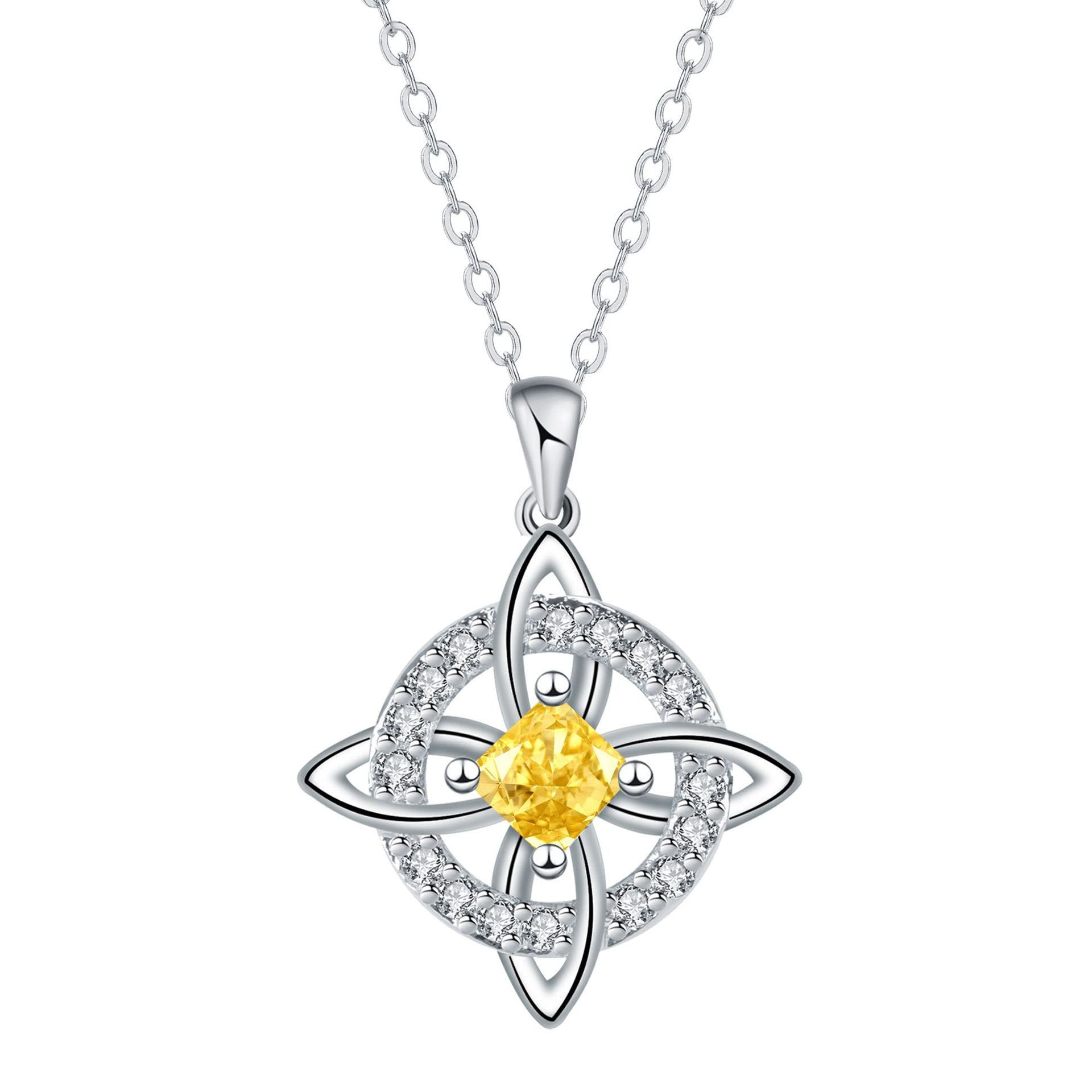 ✨🔮Collar místico de nudo de bruja con piedra de nacimiento 💞 Protege a tus seres queridos