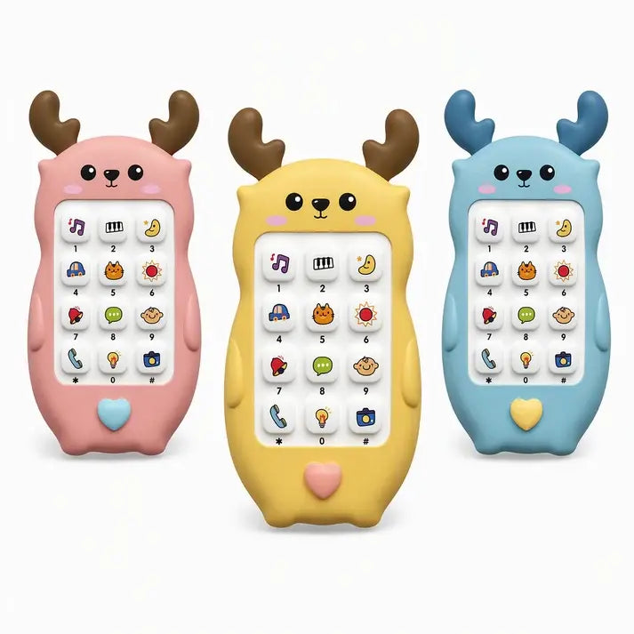 🎁2 za samo 23€🎨 Igračka za bebe u obliku jelena: Dvojezični edukativni pametni telefon dizajniran za malu djecu, s funkcijama glazbe i priče.