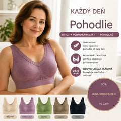 【Balenie 3 kusov】Čipková podprsenka s vysokou oporou a bez kostic pre ženy