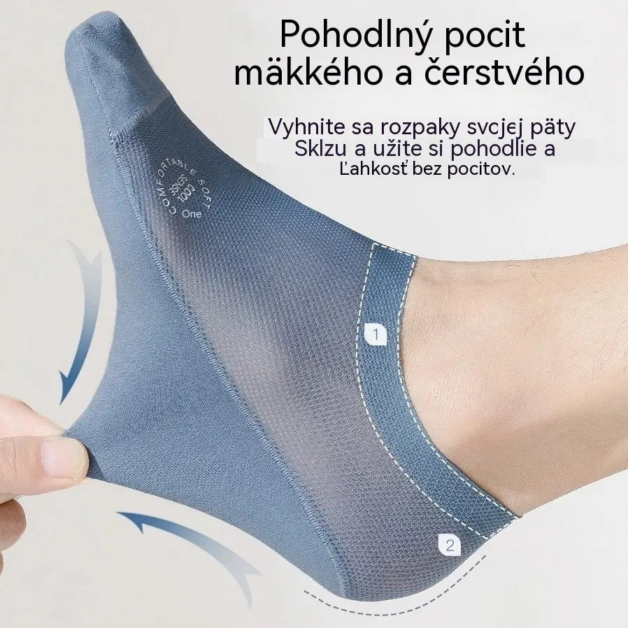 🧦6 párov🧦 Pánske ponožky typu „neviditeľné“: vzdušné, protišmykové a ideálne na leto!