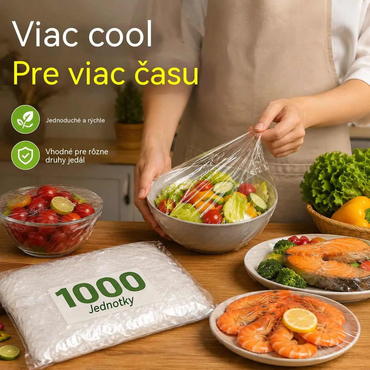 🔥【Balenie 100 kusov】Jednorazové viečka na skladovanie potravín vhodné do potravín pre rýchlu a pohodlnú ochranu potravín