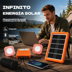 ☀️Sistema de energía solar portátil: ¡proporciona una fuente de energía continua tanto en casa como en aventuras al aire libre! ✨🔋