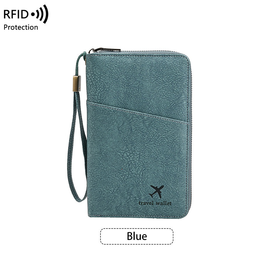 ✈️ Portapasaportes RFID de Viaje | Organizador Elegante para 4 Pasaportes y Documentos, Seguro y Práctico