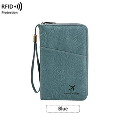 ✈️ Portapasaportes RFID de Viaje | Organizador Elegante para 4 Pasaportes y Documentos, Seguro y Práctico