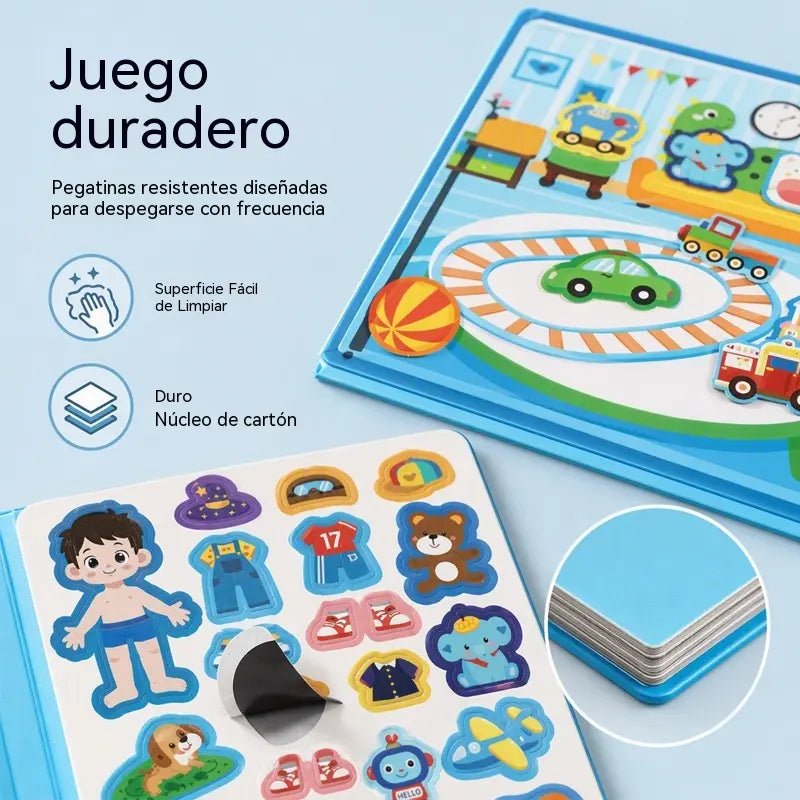 🧲 Libro de Actividades Magnético para Niños | Juegos Creativos, Escenas Interactivas y Diversión Sin Pantallas