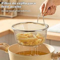 🔥🥳50% DE DESCUENTO🥗🍲Cesta de filtro de malla de acero inoxidable