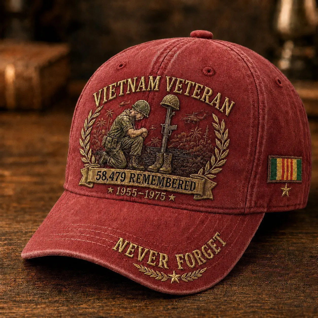 🧢🤠Gorra conmemorativa para veteranos de la guerra de Vietnam 🎁 Compra cualquier gorra y recibe una moneda conmemorativa de doble cara de regalo.
