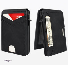 💳 Cartera Minimalista RFID con Sistema Pop-Up | Compacta, Segura y Elegante para Hombre ✨