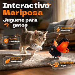 🐾🦋Juguete interactivo para gatos con mariposa sensora inteligente