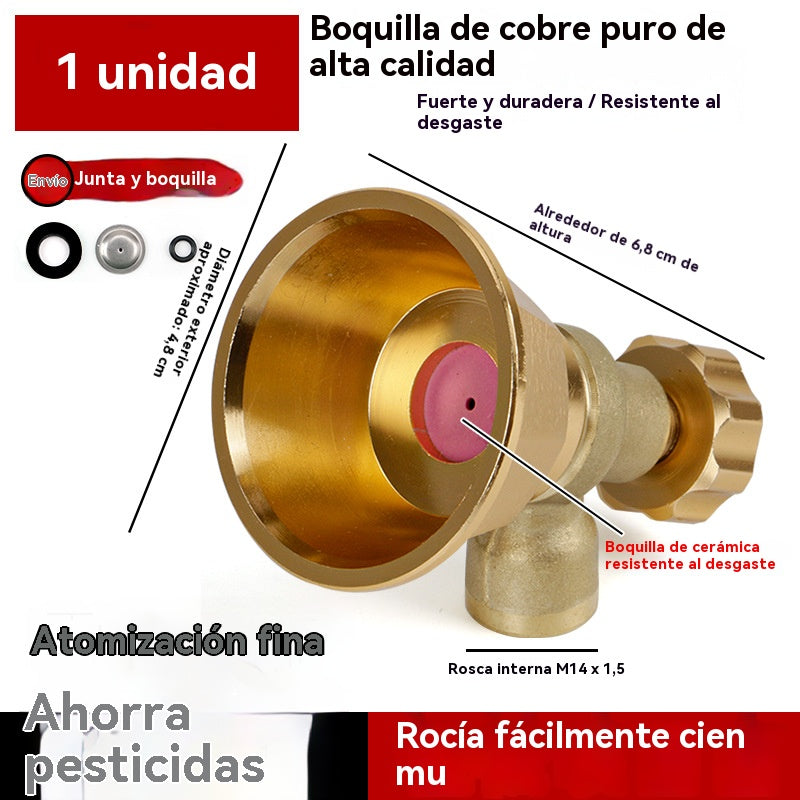 💦 Boquilla de Riego Ajustable de Latón · Pulverización Precisa